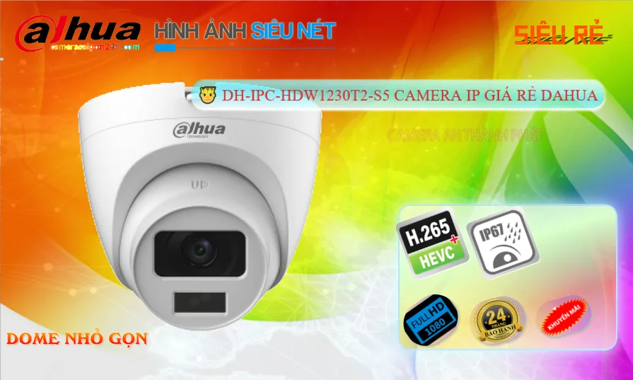 HD IP DH-IPC-HDW1230T2-S5 sắc nét Dahua
