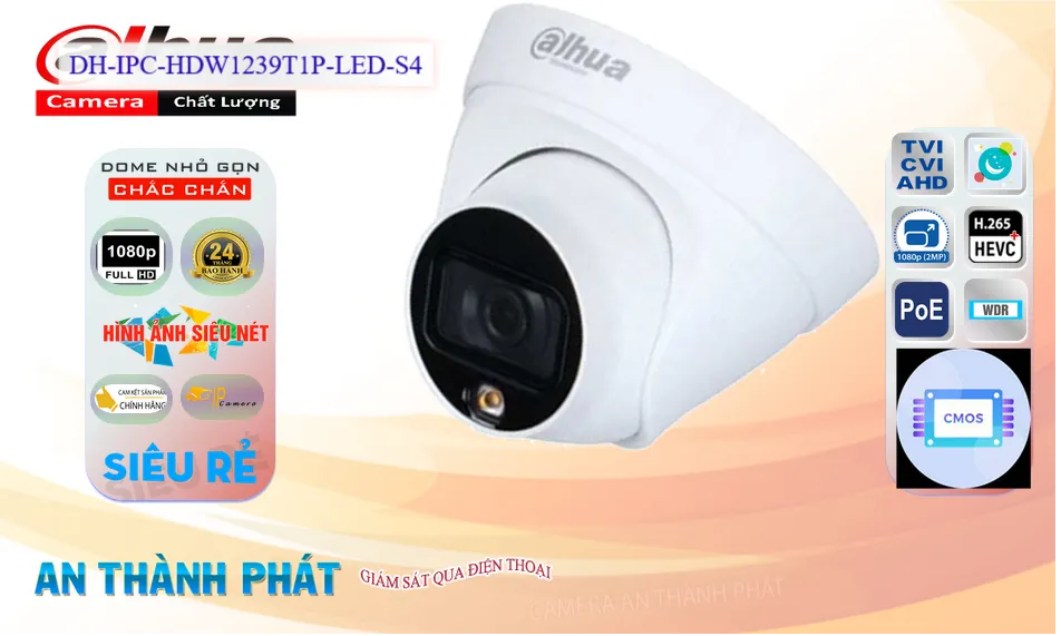 Camera Dahua DH-IPC-HDW1239T1P-LED-S4