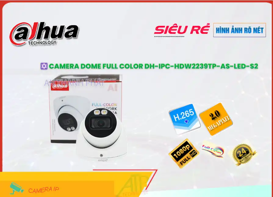 Camera DH-IPC-HDW2239TP-AS-LED-S2 Dahua