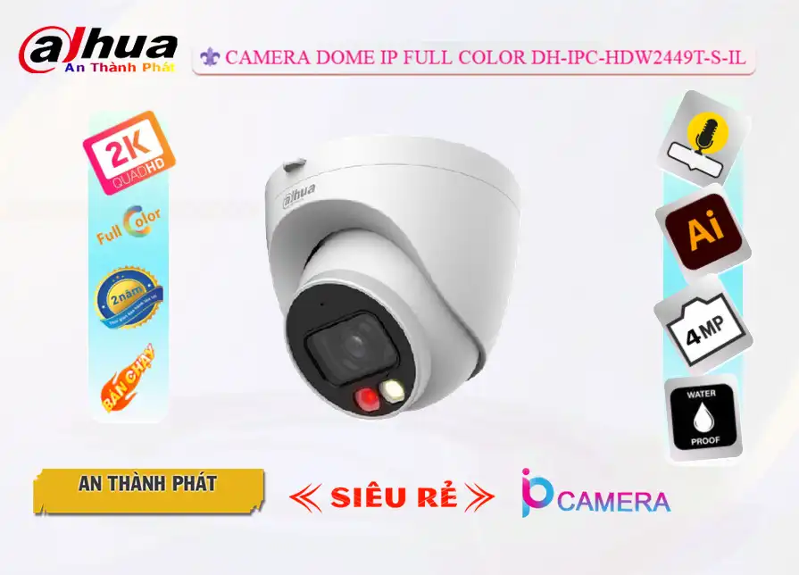Camera Dahua Với giá cạnh tranh DH-IPC-HDW2449T-S-IL