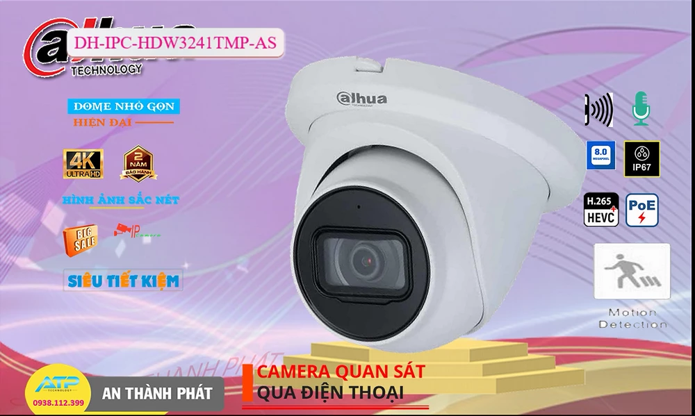 Camera Dahua  DH-IPC-HDW3241TMP-AS