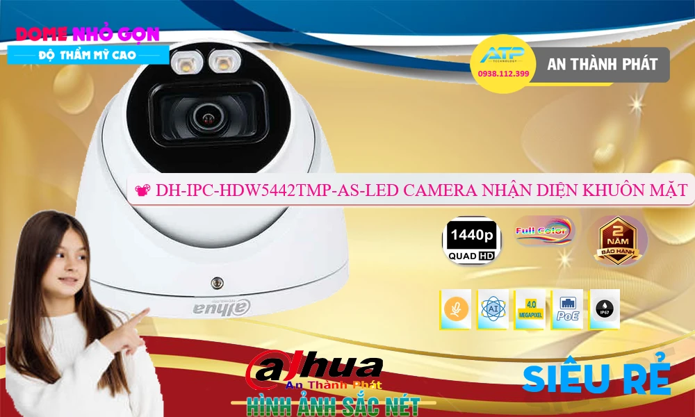 DH-IPC-HDW5442TMP-AS-LED Camera An Ninh Chức Năng Cao Cấp