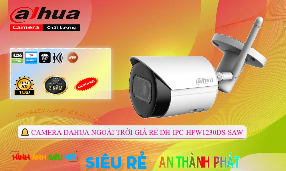 ✪  DH-IPC-HFW1230DS-SAW Camera Thiết Bị Mạng