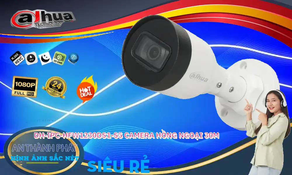 Camera Dahua DH-IPC-HFW1230DS1-S5