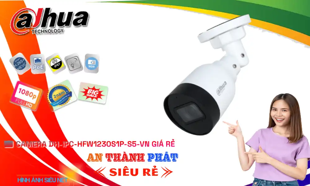 DH-IPC-HFW1230S1P-S5-VN Camera Dahua
