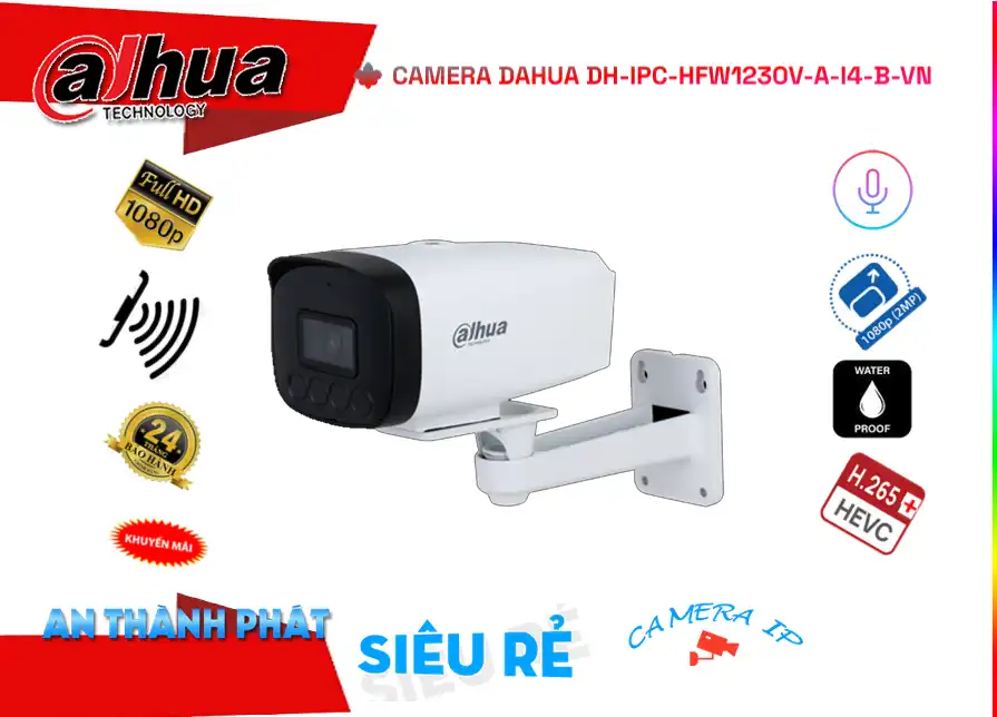 DH IPC HFW1230V A I4 B VN,Camera Dahua DH-IPC-HFW1230V-A-I4-B-VN,Chất Lượng DH-IPC-HFW1230V-A-I4-B-VN,Giá IP
