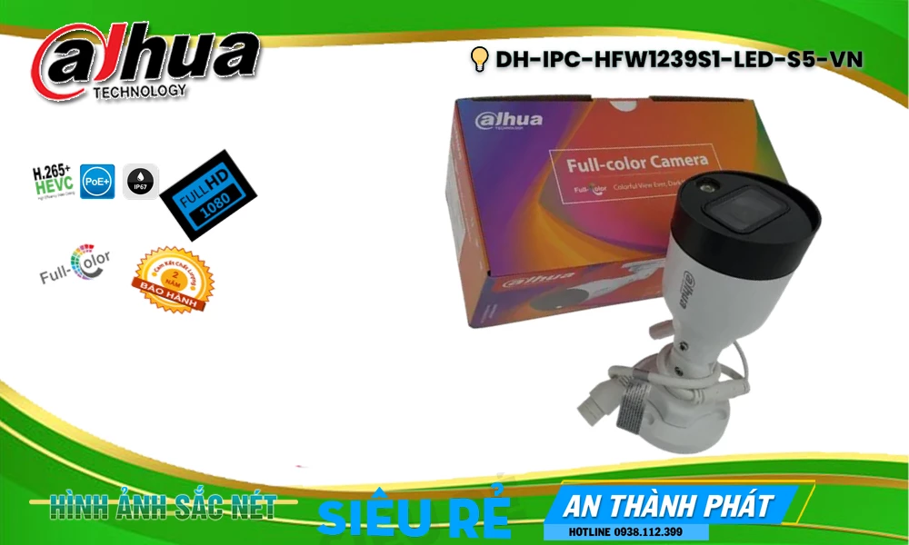 Camera DH-IPC-HFW1239S1-LED-S5-VN Dahua Chất Lượng