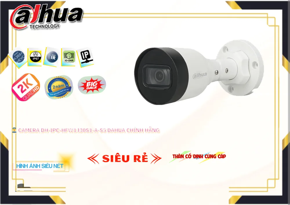 Camera Dahua DH-IPC-HFW1430S1-A-S5,DH-IPC-HFW1430S1-A-S5 Giá Khuyến Mãi, Công Nghệ IP DH-IPC-HFW1430S1-A-S5 Giá