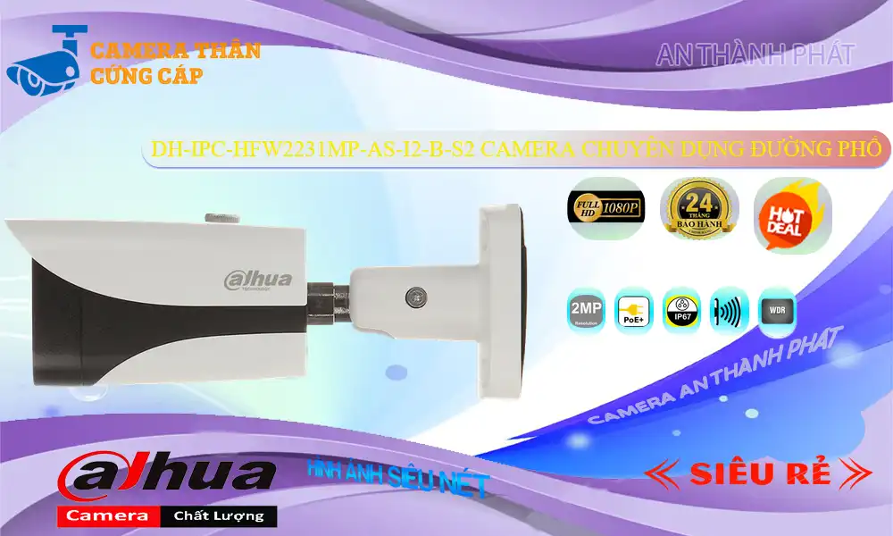 ✅ DH-IPC-HFW2231MP-AS-I2-B-S2 Camera Dahua Giá rẻ