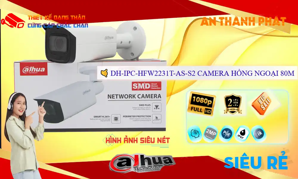 Dahua DH-IPC-HFW2231T-AS-S2 Siêu rẻ