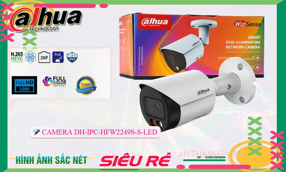 Camera Dahua DH-IPC-HFW2249S-S-LED,DH-IPC-HFW2249S-S-LED Giá rẻ,DH IPC HFW2249S S LED,Chất Lượng Camera Dahua