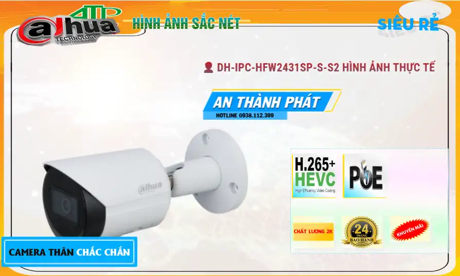 DH-IPC-HFW2431SP-S-S2 Camera Dahua