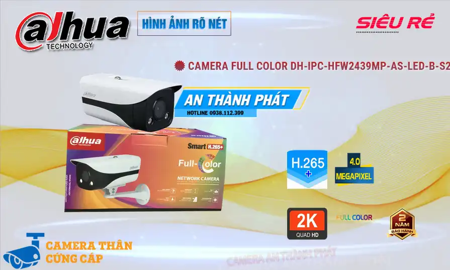 DH-IPC-HFW2439MP-AS-LED-B-S2 Camera Giá rẻ Dahua ✓