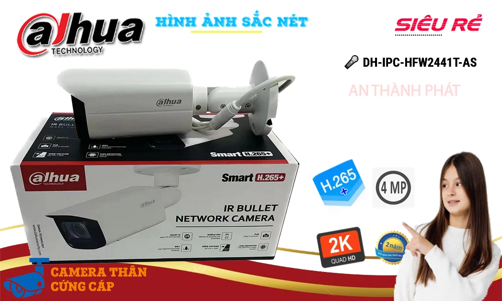 Camera Dahua Thiết kế Đẹp DH-IPC-HFW2441T-AS
