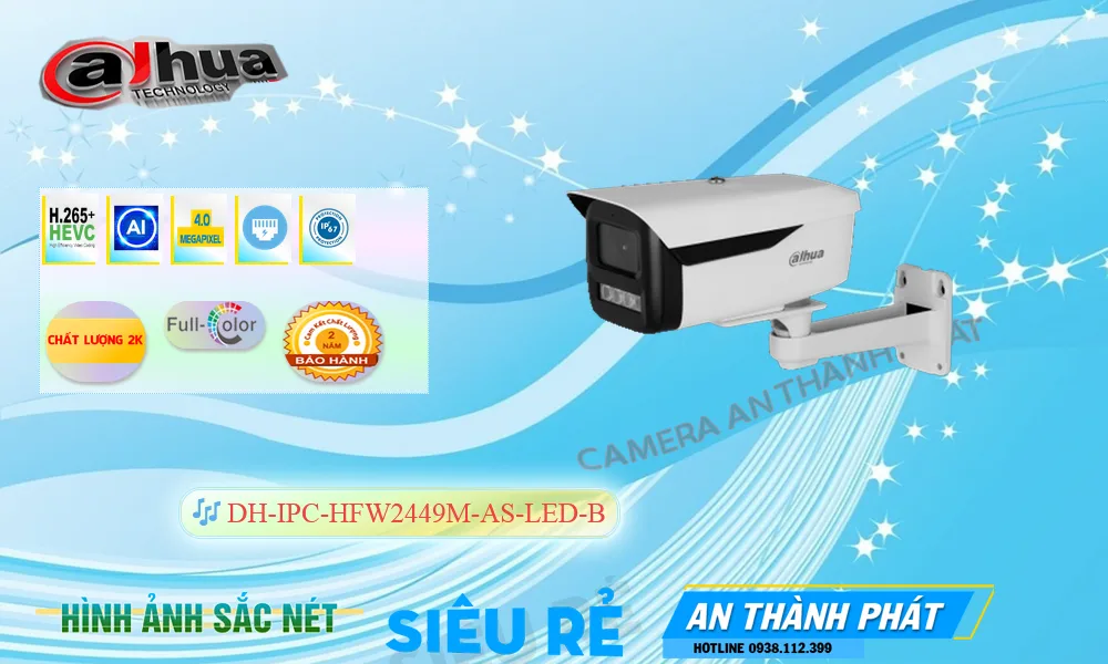 Camera An Ninh Dahua DH-IPC-HFW2449M-AS-LED-B