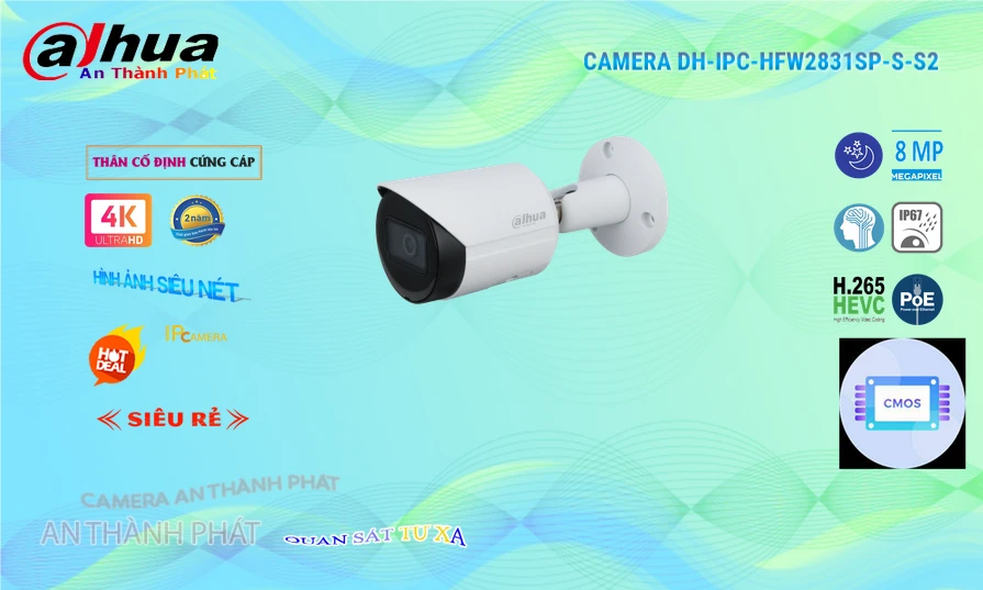 Camera Dahua IP Thân DH-IPC-HFW2831SP-S-S2