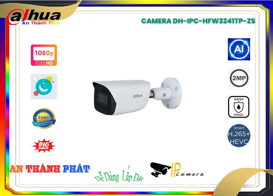 Camera Dahua DH-IPC-HFW3241TP-ZS Tiết Kiệm
