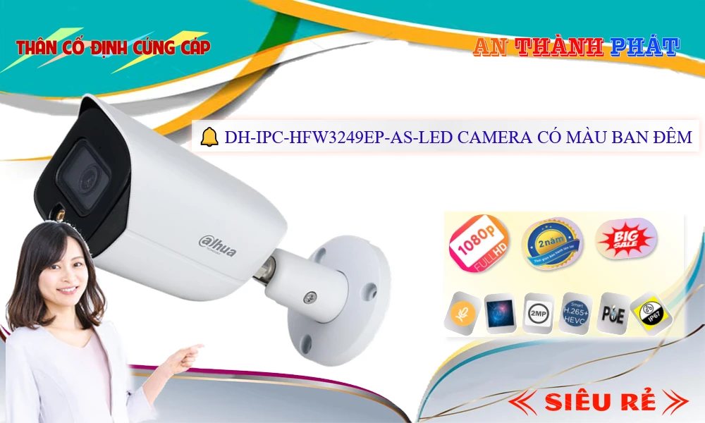DH-IPC-HFW3249EP-AS-LED sắc nét Dahua