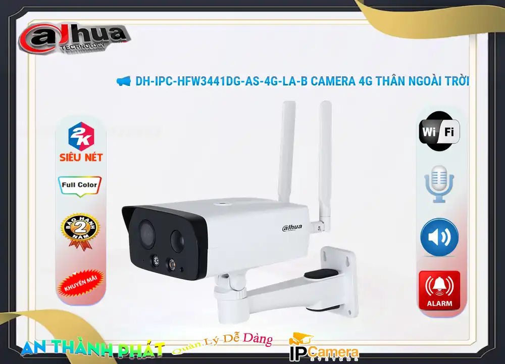 Camera DH-IPC-HFW3441DG-AS-4G-LA-B Dahua ✔️