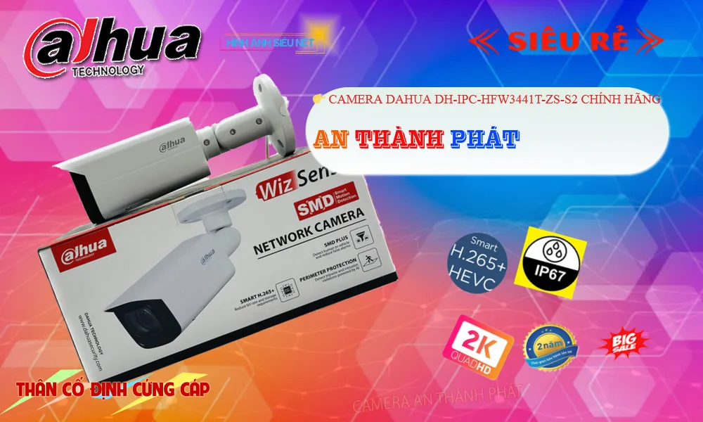✪  Camera DH-IPC-HFW3441T-ZS-S2 Dahua Giá rẻ