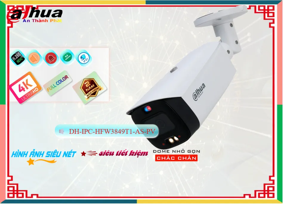 Camera Dahua DH-IPC-HFW3849T1-AS-PV,Giá Công Nghệ POE DH-IPC-HFW3849T1-AS-PV,phân phối
