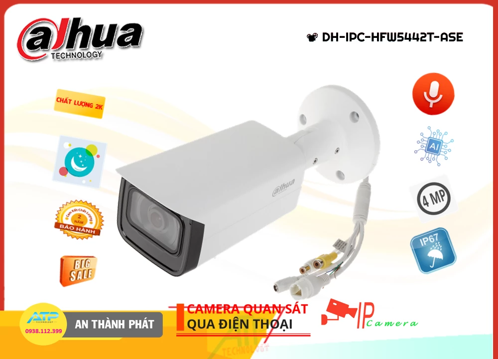 Camera Dahua DH-IPC-HFW5442T-ASE,Giá DH-IPC-HFW5442T-ASE,DH-IPC-HFW5442T-ASE Giá Khuyến Mãi,bán Camera