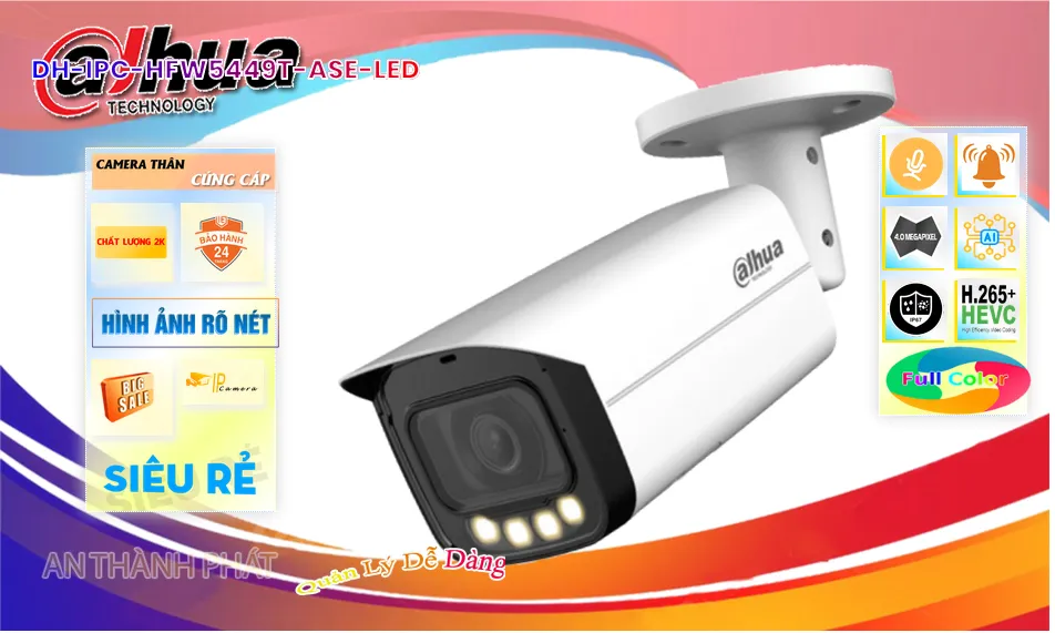 Camera Dahua DH-IPC-HFW5449T-ASE-LED