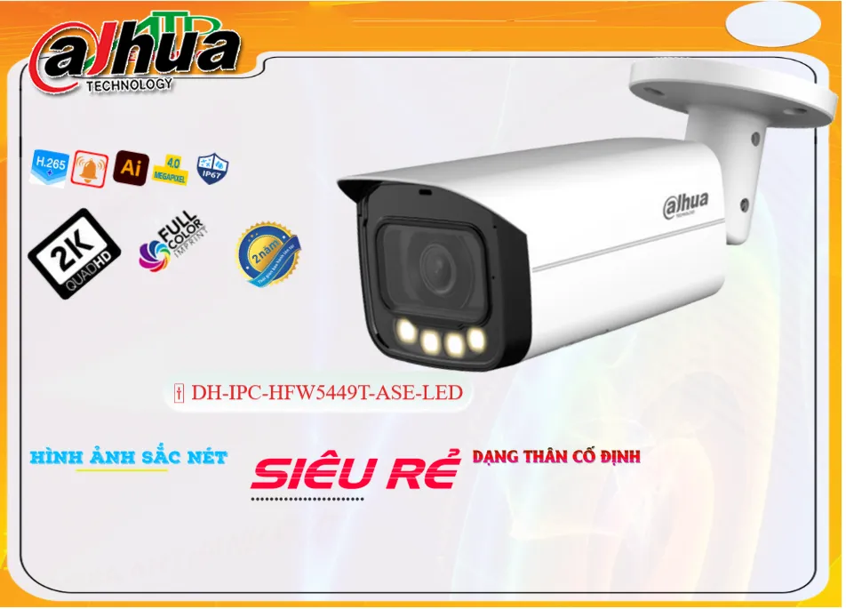 Camera Dahua DH-IPC-HFW5449T-ASE-LED