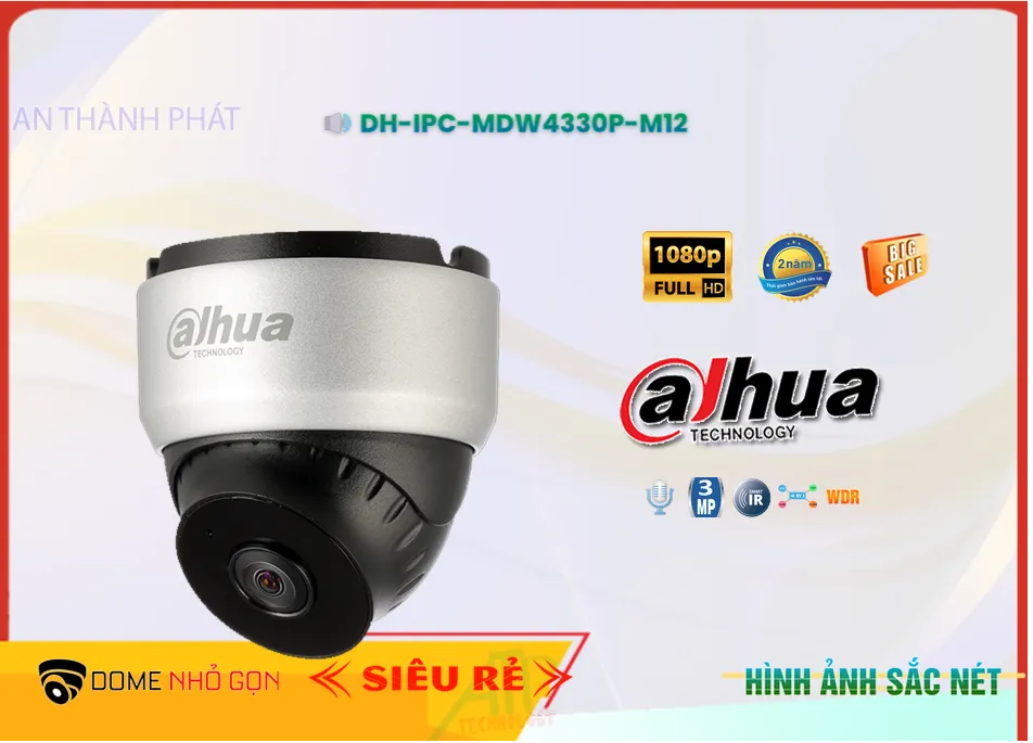 Camera Dahua DH-IPC-MDW4330P-M12,DH-IPC-MDW4330P-M12 Giá Khuyến Mãi, Công Nghệ IP DH-IPC-MDW4330P-M12 Giá