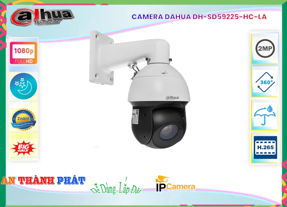 Camera Dahua DH-SD59225-HC-LA Speedom,DH-SD59225-HC-LA Giá Khuyến Mãi, HD Anlog DH-SD59225-HC-LA Giá