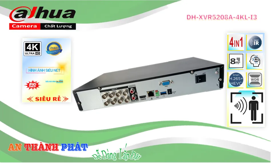 ✔️ Đầu Ghi Dahua Giá rẻ DH-XVR5208A-4KL-I3