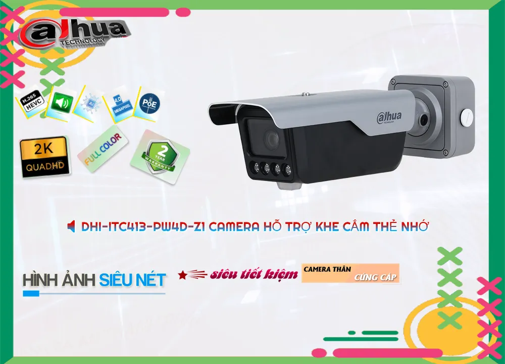 Camera Chụp Biển Số Dahua DHI-ITC413-PW4D-Z1,Giá DHI-ITC413-PW4D-Z1,DHI-ITC413-PW4D-Z1 Giá Khuyến Mãi,bán Camera