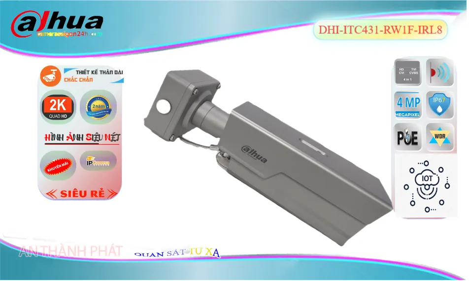 Camera An Ninh Dahua DHI-ITC431-RW1F-IRL8 Chi phí phù hợp