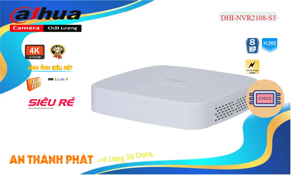 DHI-NVR2108-S3 sắc nét Dahua