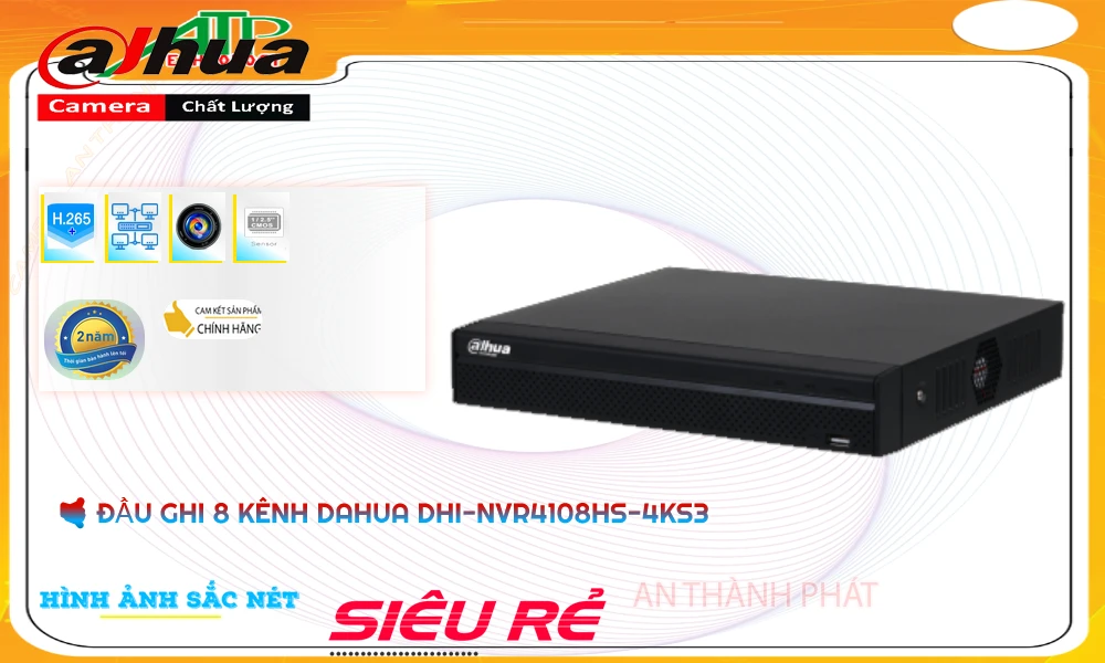 ✔️ Đầu Ghi Camera DHI-NVR4108HS-4KS3 Dahua giá rẻ chất lượng cao