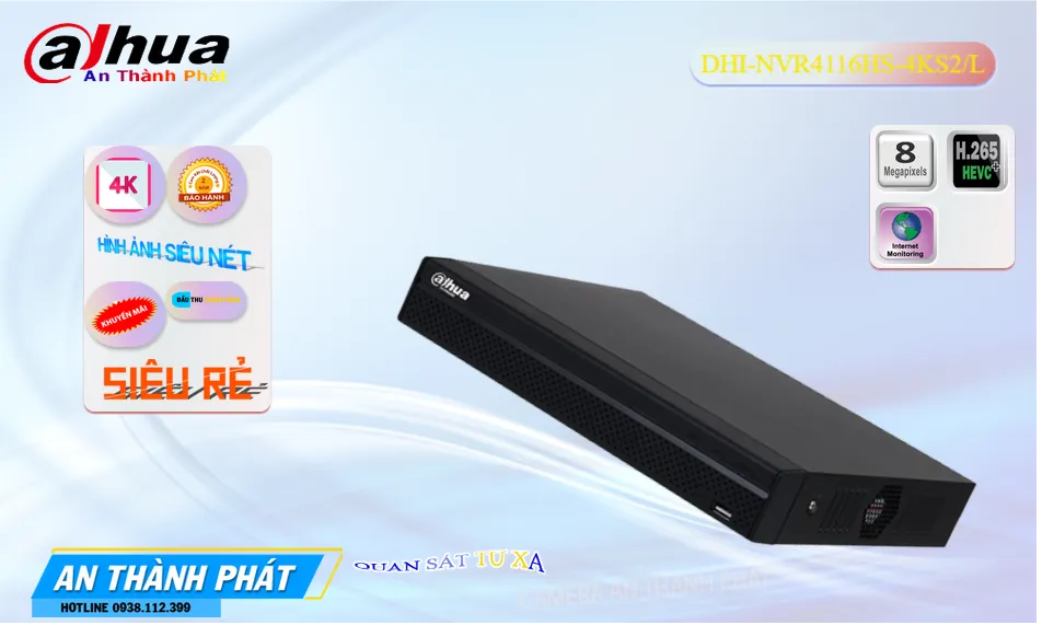 Đầu Ghi Camera DHI-NVR4116HS-4KS2L Dahua giá rẻ chất lượng cao