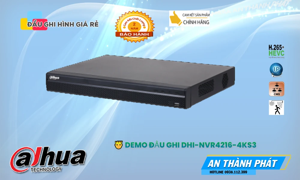 Đầu Ghi Camera Dahua DHI-NVR4216-4KS3 Tiết Kiệm