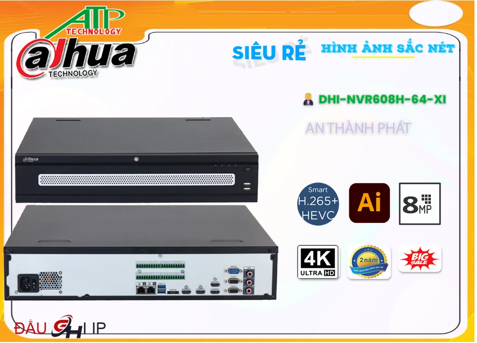 DHI NVR608H 64 XI,Đầu Ghi Hình IP Dahua DHI-NVR608H-64-XI,DHI-NVR608H-64-XI Giá rẻ, Công Nghệ IP DHI-NVR608H-64-XI Công