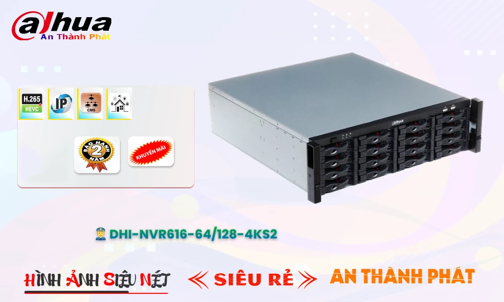 DHI-NVR616-64/128-4KS2 Đầu Ghi Hình Đang giảm giá