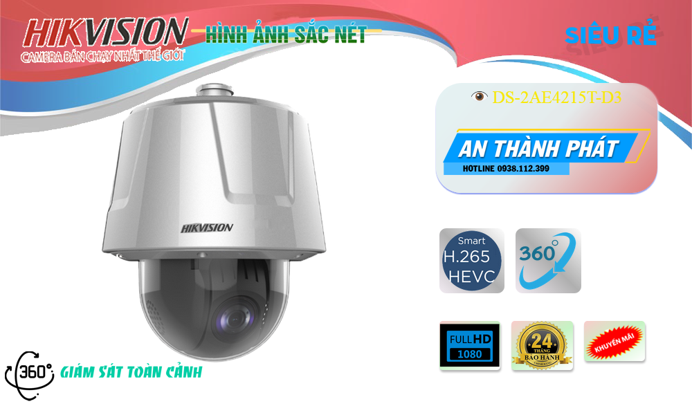 Camera Hikvision DS-2AE4215T-D3 360 độ