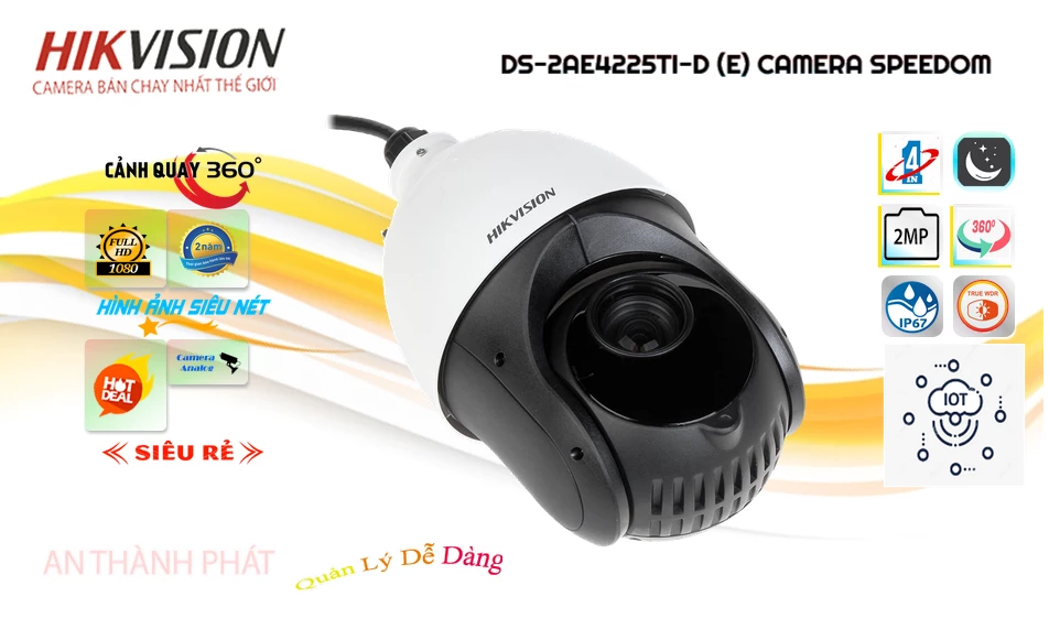 DS-2AE4225TI-D(E) sắc nét Hikvision ➠