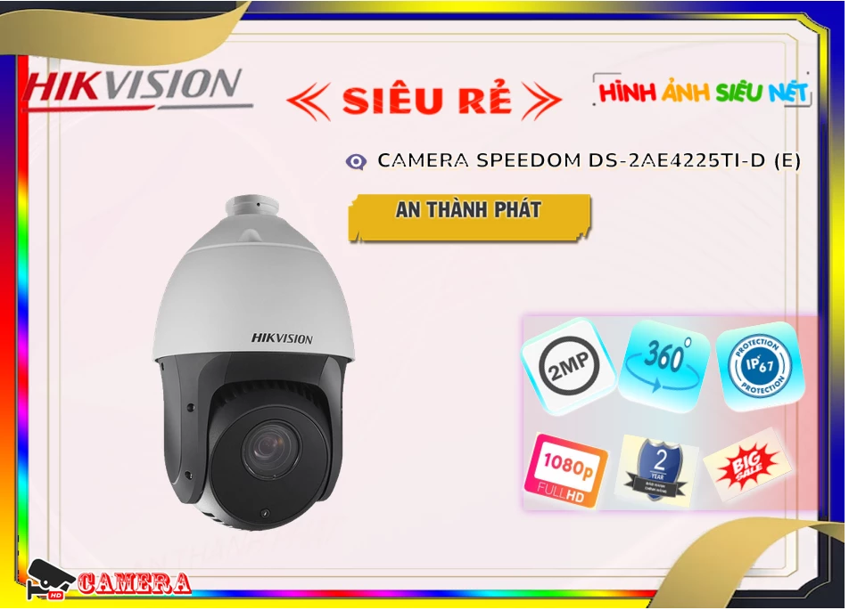 Camera DS-2AE4225TI-D(E) Hikvision đang khuyến mãi