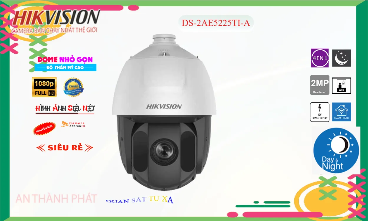 DS-2AE5225TI-A sắc nét Hikvision