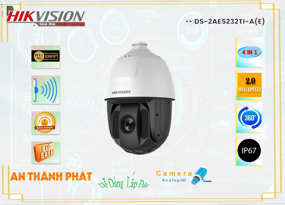 Camera Hikvision DS-2AE5232TI-A(E),Giá DS-2AE5232TI-A(E),DS-2AE5232TI-A(E) Giá Khuyến Mãi,bán Camera DS-2AE5232TI-A(E)