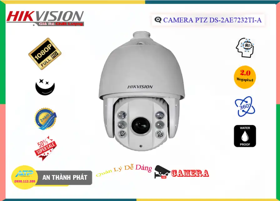Camera DS-2AE7232TI-A Xoay Zoom,DS-2AE7232TI-A Giá Khuyến Mãi, HD Anlog DS-2AE7232TI-A Giá rẻ,DS-2AE7232TI-A Công Nghệ