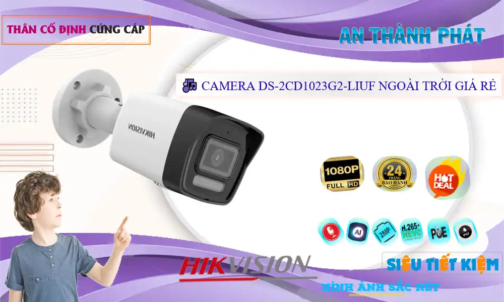 Hikvision DS-2CD1023G2-LIUF Hình Ảnh Đẹp ✓
