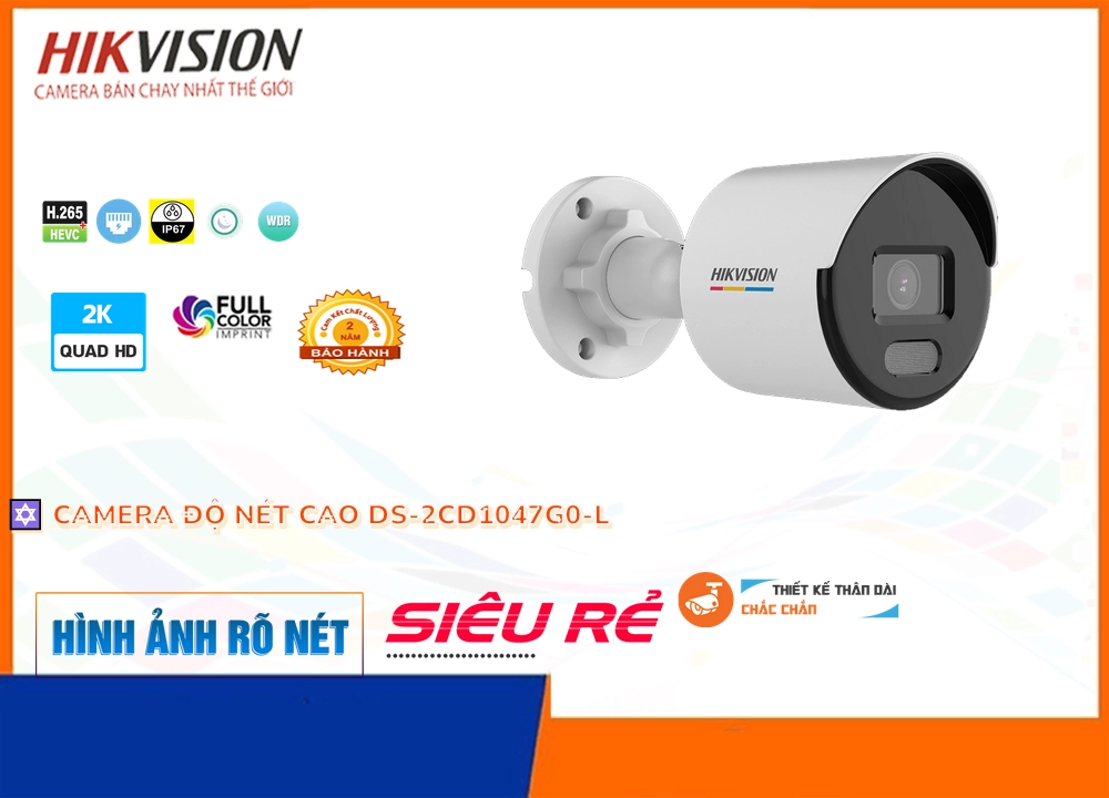 Camera IP DS-2CD1047G0-L Hikvision đang khuyến mãi