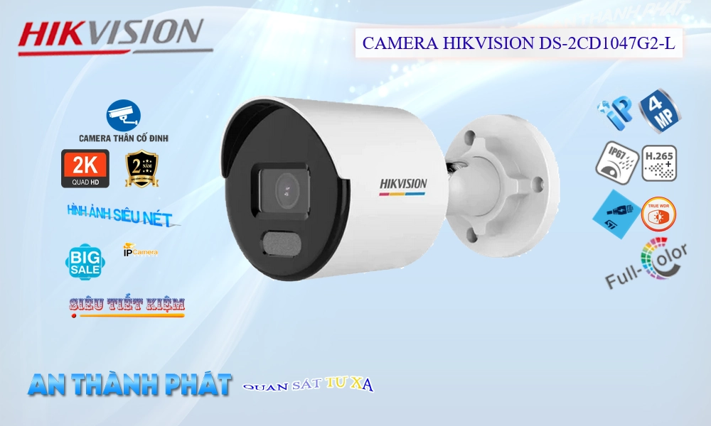 Camera Hikvision Thiết kế Đẹp Công Nghệ POE DS-2CD1047G2-L