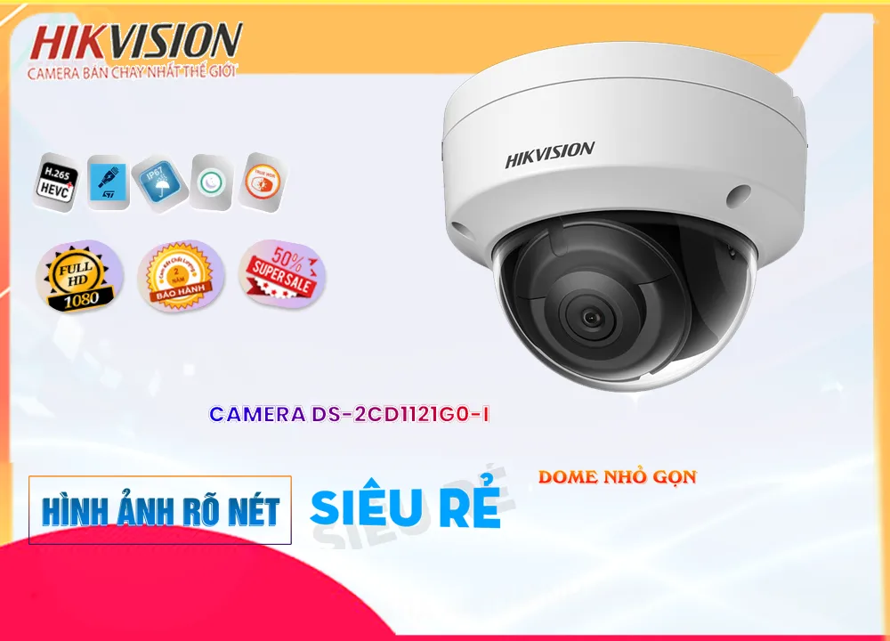 Hikvision DS-2CD1121G0-I Sắc Nét