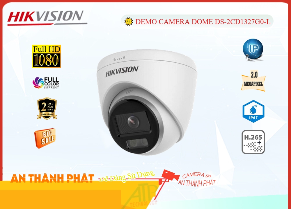 Camera An Ninh Hikvision DS-2CD1327G0-L Đang giảm giá